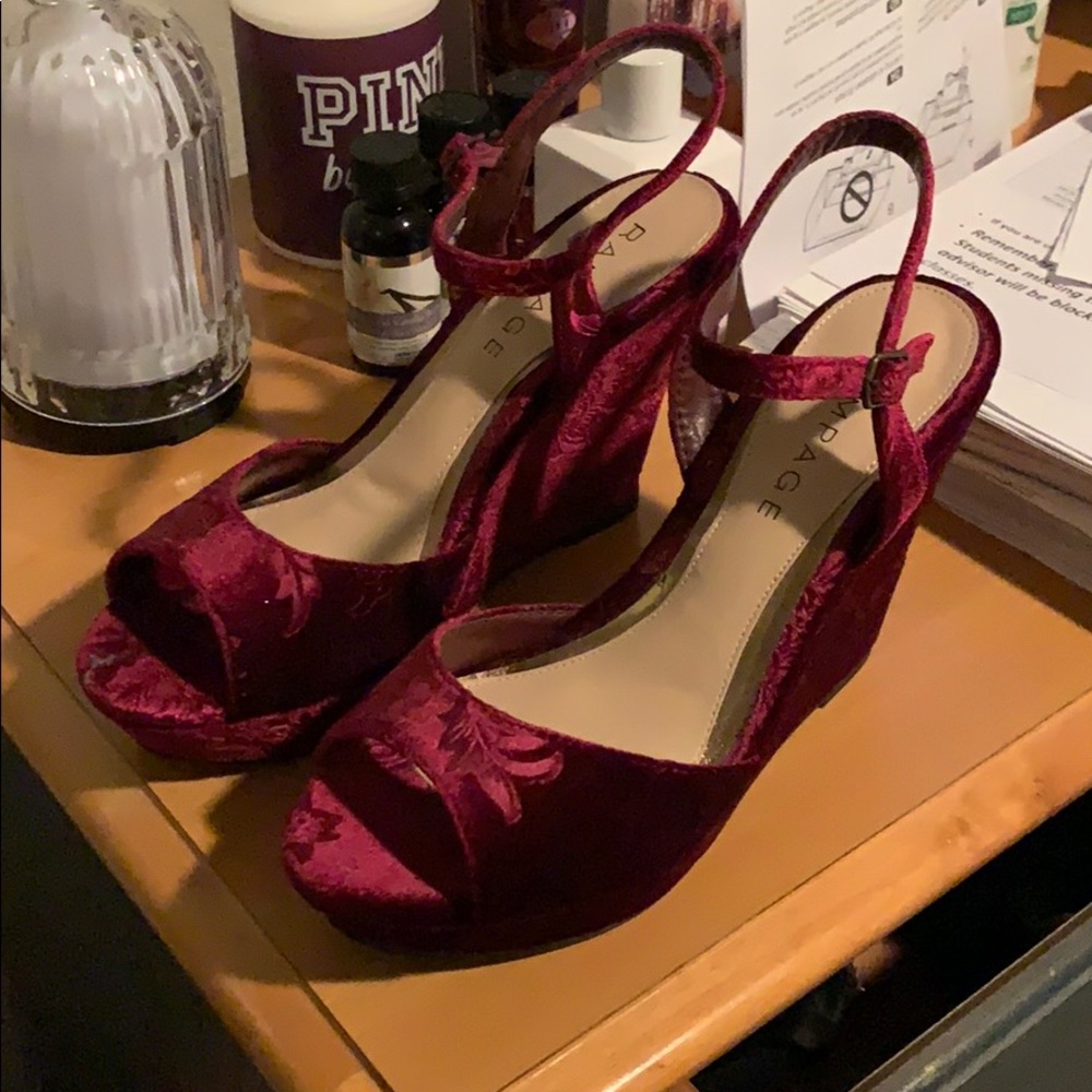 Red Velvet Heels (wedges)